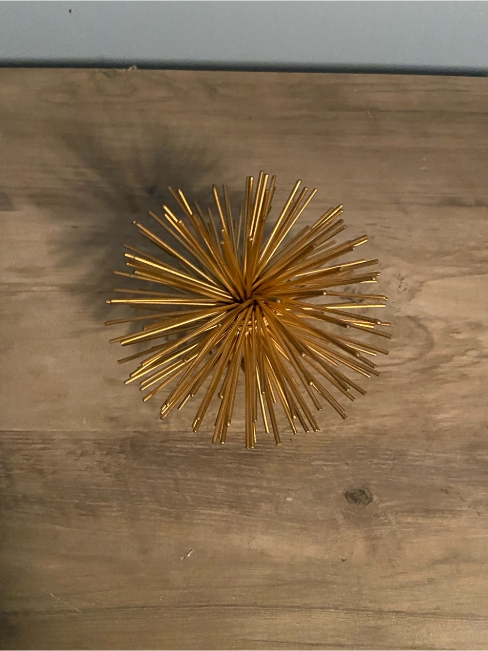 Metal Decorative‎ Starburst Ball, 5” Gold Sphere Decor, Spiky Star Burst - Picture 4 of 7